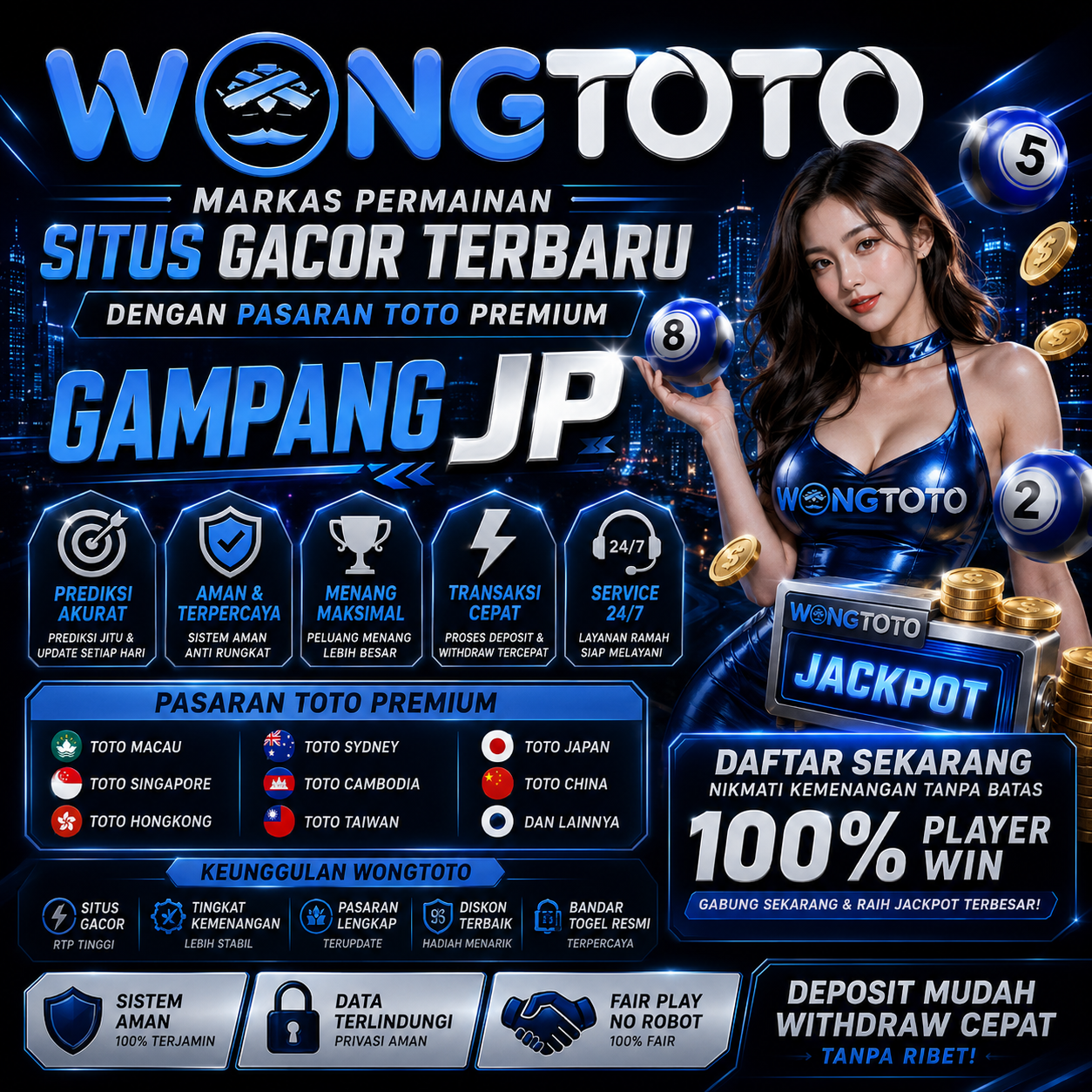 WONGTOTO - Markas Permainan Situs Gacor Terbaru Dengan Pasaran Toto Premium Gampang JP